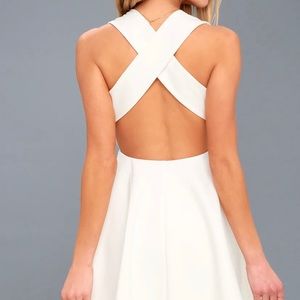 White Lulus Skater Dress